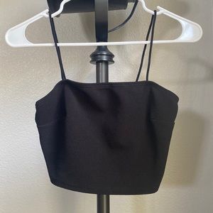 Formal black cropped tank